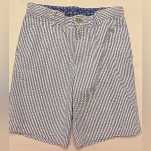 J Bailey Pete Short in Blue Seersucker